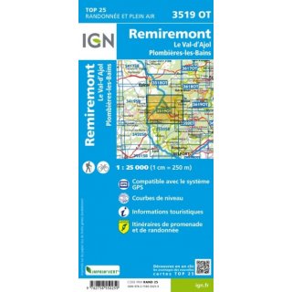 3519 OT Remiremont, Plombieres-Les-Bainst 1:25.000