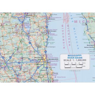 Mississippi River Basin & New Orleans 1:1.800.000 / 1:15.000