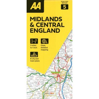 Midlands & Central England 1:200.000