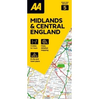Midlands & Central England 1:200.000