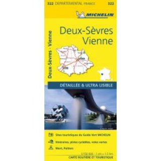 Deux-Sevres, Vienne - Michelin Local Map 322