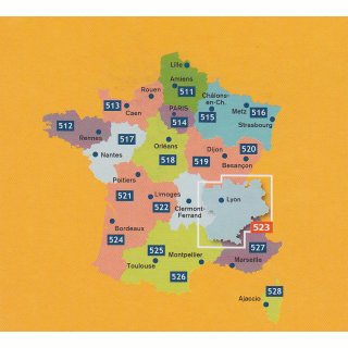 523 Rhne-Tal-Franz. Alpen 1:200.000