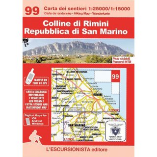 99 Colline di Rimini - Repubblica di San Marino 1:25.000/1:15.000