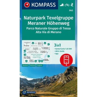 WK  043 Naturpark Texelgruppe, Meraner Hhenweg, Parco Naturale Gruppo di Tessa, Alta Via di Merano