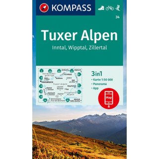 WK 34 Tuxer Alpen, Inntal, Wipptal, Zillertal