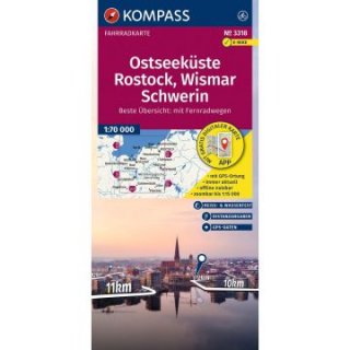 FK 3318 Ostseeküste, Rostock, Wismar, Schwerin 1:70.000