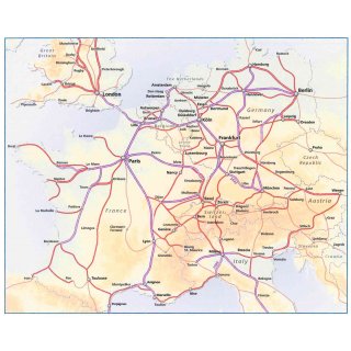 Railway map of Europe