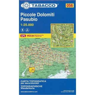 056 Piccole Dolomiti Pasubio 1: 25 000