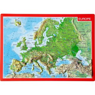 Postkarte Europa 3D Relief