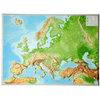 Europa Reliefkarte 1:8.000.000