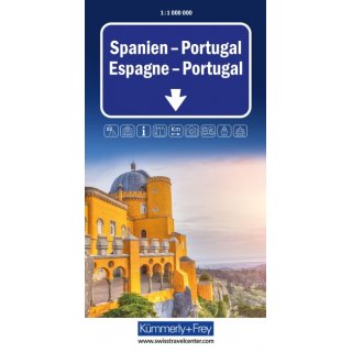 Spanien - Portugal Strassenkarte