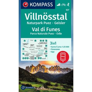 WK  627 Villnsstal, Val di Funes, 1:25.000
