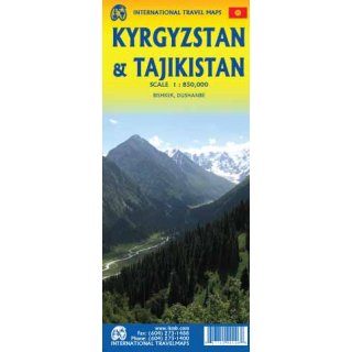 ITM Map Kyrgyzstan & Tajikistan 1:850T