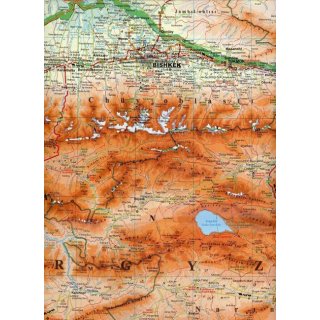 Kyrgyzstan Geographical Map 1 : 750 000