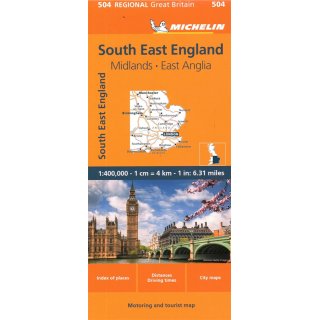 England Süd-Ost, Midlands, East Anglia 1:400.000