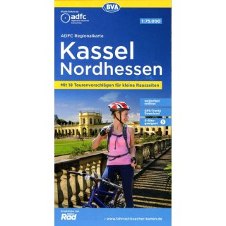 ADFC-Regionalkarte Kassel Nordhessen, 1:75.000