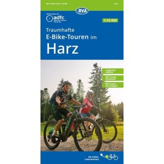 Harz, 1:75.000, Traumhafte E-Bike-Touren