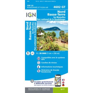 Guadeloupe: Nord Basse-Terre 1:25.000