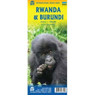 Ruanda - Burundi 1:300.000