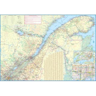 Quebec City & Gaspe Peninsula 1:10.000/1:750.000