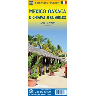 Mexiko Oaxaca - Chiapas - Guerrero 1:700.000