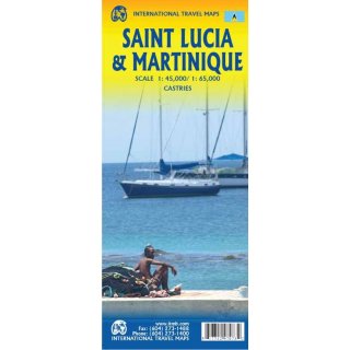Saint Lucia & Martinique 1:65.000 / 1:45.000