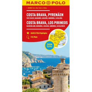 Spanien Pyren&auml;en, Costa Brava 1:275  000