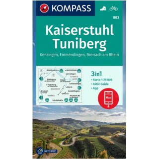 WK  883 Kaiserstuhl, Tuniberg, Kenzingen, Emmendingen, Breisach am Rhein 1:25.000