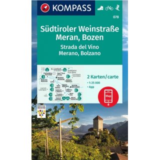 WK  078 Sdtiroler Weinstrae, Meran, Bozen 1:25.000