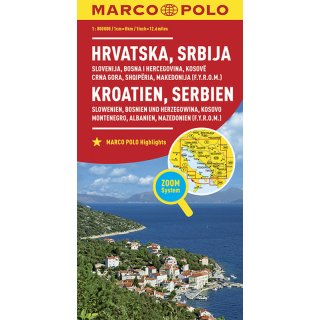 Slowenien / Kroatien / Bosnien und Herzegowina 1:800.000