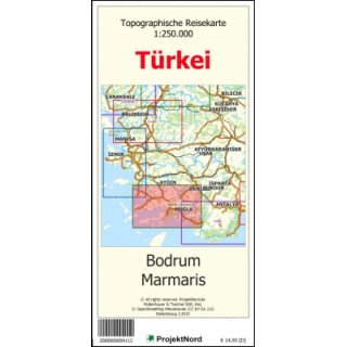 Bodrum, Marmaris 1:250.000