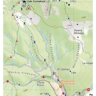 Branen-Tal  topographische Wanderkarte :
