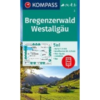 KOMPASS Wanderkarte 2 Bregenzerwald, Westallgu 1:50.000