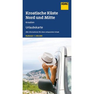 ADAC Urlaubskarte Kroatische Kste, Nord und Mitte