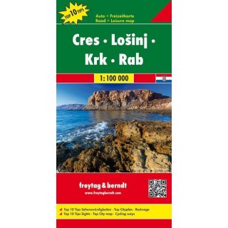 Cres - LoSinj - Krk - Rab, Top 10 Tips, Autokarte