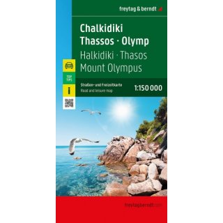Chalkidiki - Thasos - Olympos 1:150.000