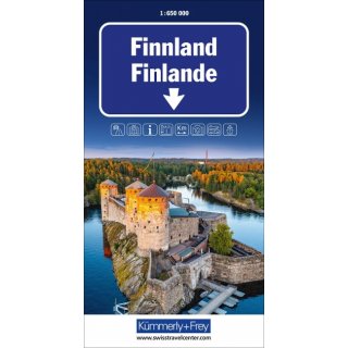Finnland Strassenkarte 1:650 000
