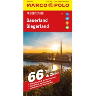 Freizeitkarte 17 Sauerland Siegerland