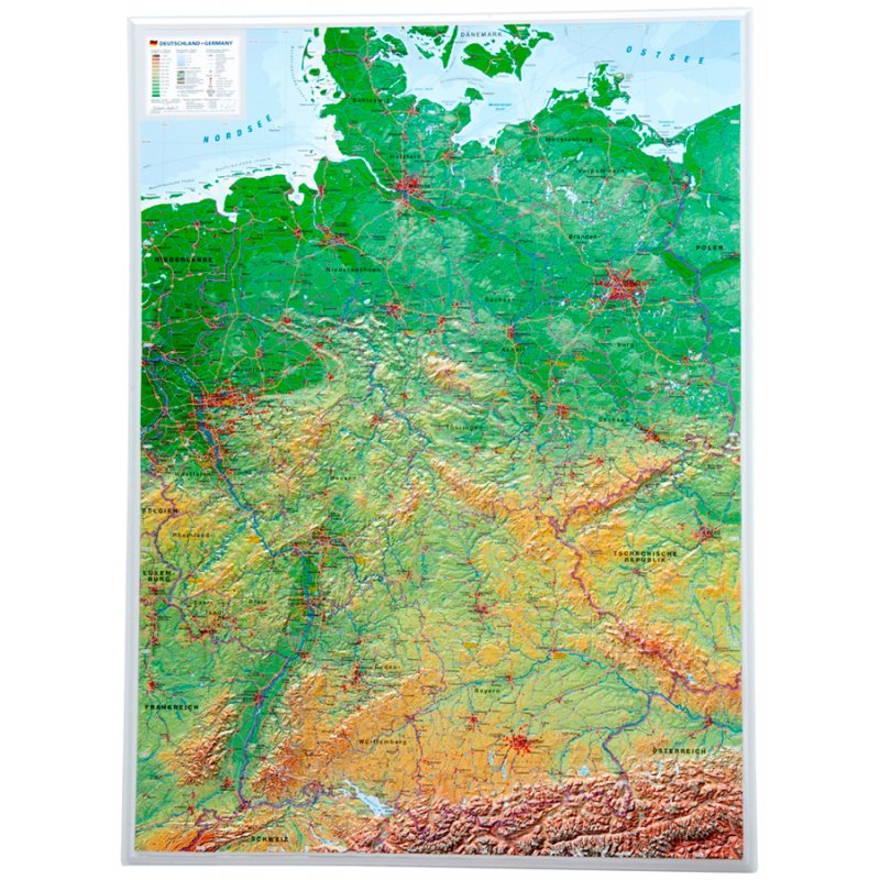  Deutschland  Reliefkarte 1 1 200 000 LandkartenSchropp de 