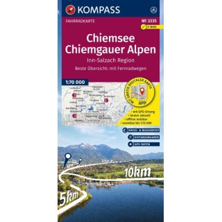 FK 3335 Chiemsee - Chiemgauer Alpen 1:70.000
