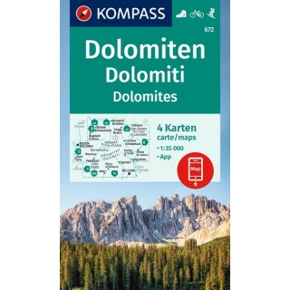 WK 672 Wanderkarten-Set 672 Dolomiten 1: 35 000