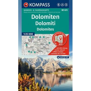 WK 672 Wanderkarten-Set 672 Dolomiten 1: 35 000