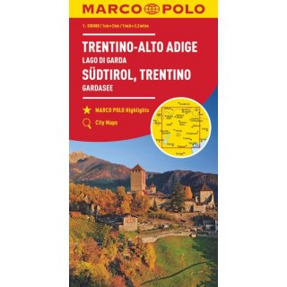 Sdtirol, Trentino, Gardasee 1:200.000
