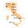 Molise, Kampagnien, Apulien, Basilikata, Kalabrien 1:400.000