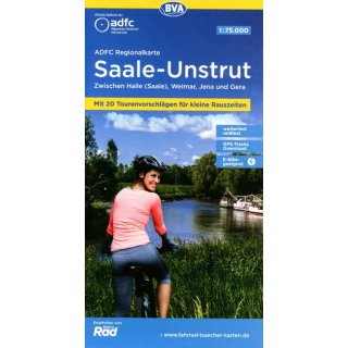 ADFC Regional Karte Saale - Unstrut 1:75000