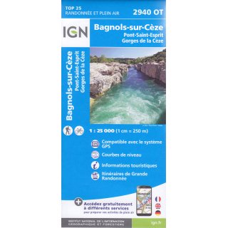 2940 OT Bagnols-sur-Cze 1:25.000