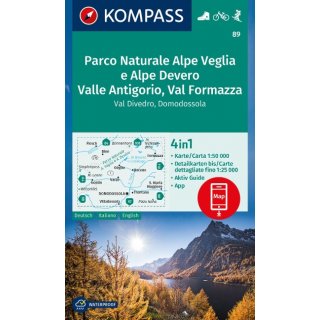 Wanderkarte 89 Parco Naturale Alpe Veglia
