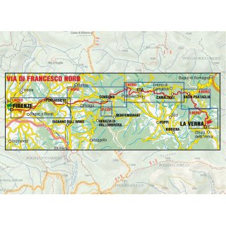Franziskuswege von Florenz nach La Verna 1:25.000