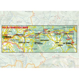 Franziskuswege von Florenz nach La Verna 1:25.000