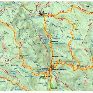 Franziskuswege von Florenz nach La Verna 1:25.000